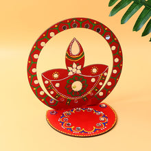 Traditional Wooden Handcrafted Diya Holder