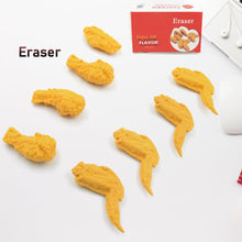 Cute Chicken Wing & Leg Erasers for Kids & Students (8 Pc Set)