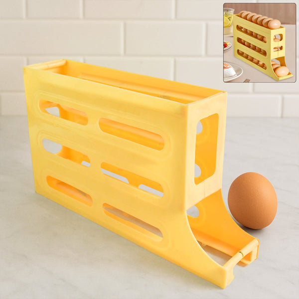 Egg Glide 3-Layer Rolling Dispenser Rack